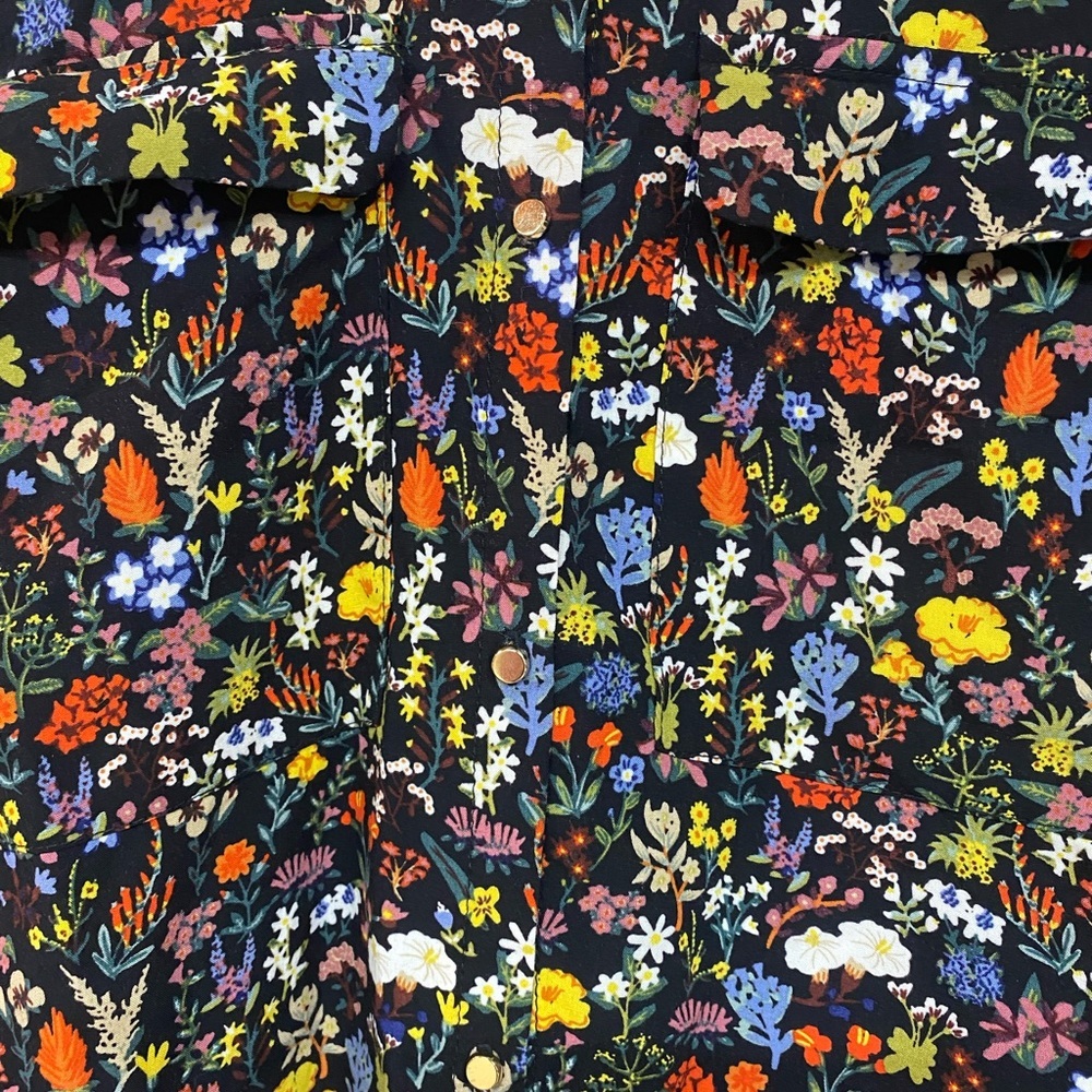 Zara Basic Collection Floral Button Down Long Sle… - image 5